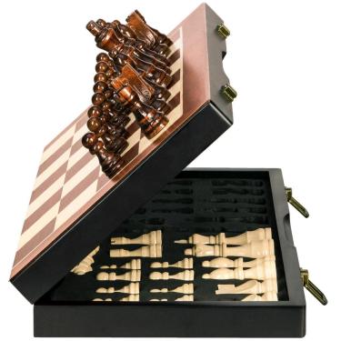 Imagem de Conjunto de xadrez BIVOMON Magnetic Wooden 15, jogo de tabuleiro exclusivo