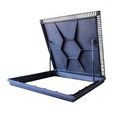Imagem de Tampa Para Casa Máquinas Piscina 1,00x1,00m Com Grelha Nossa Kasa Cinza-escuro