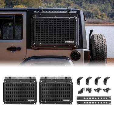 Imagem de TACMOLLE Caixa de armazenamento para janela traseira, painel tático modular MOLLE para ferramentas acessórios MOLLE, caixa tática para janela traseira com trava serve para Jeep Wrangler JK 2007-2018,