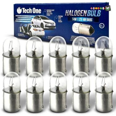 Imagem de Kit 10 Lâmpadas Halógena Mini 69 T4W Ba9s 12v 4w 1 Polo - Tech One