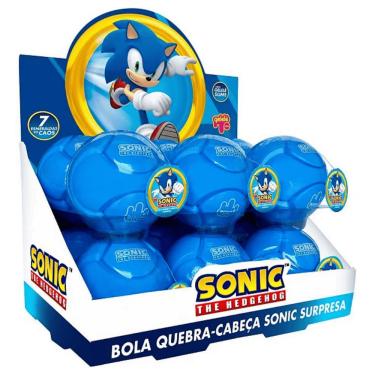 Imagem de Brinquedo Doce Brinquedo Gelelé Slime Quebra-Cabeça Sonic Surpresa Bola 70g und