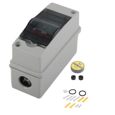 Imagem de Interruptor de desconexão solar fotovoltaico, isolador de circuito fotovoltaico, caixa de desconexão DC500V externa para uso externo de RVs domésticos (20A)