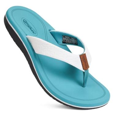 Imagem de AEROTHOTIC Chinelos femininos com suporte de arco – Slip On Recovery Plantar Fascite Alívio ortopédico – Sandálias femininas leves de amortecimento – Tapete de ioga para uso interno e externo, Solace
