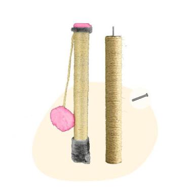 Imagem de Kit Postes Arranhador Gato Sisal e Brinquedo para Reposição 1 metro - 