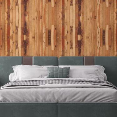 Imagem de Papel De Parede Ripas De Madeira Envelhecida Sala Vinil 3.5m - DELIQUA