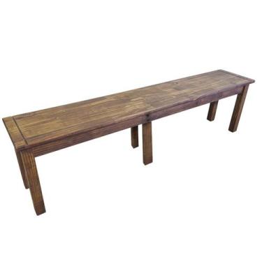 Imagem de Banco Madeira Pinus 140cm Para Mesa jantar 160cm Rústico Imbuia Área I