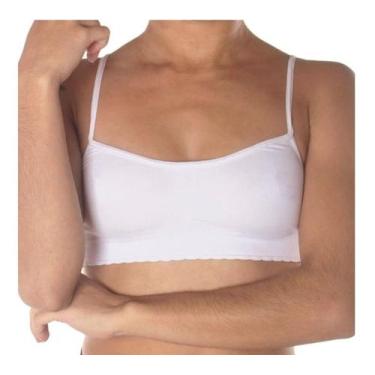 Imagem de Soutien top infantil sem costura juvenil - selene, Branco,  GG (11 A 1