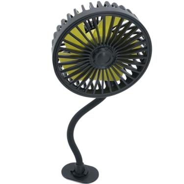 Imagem de Ventilador de carro ajustável USB, ventilador de ventilação portátil de 12 V com 2 velocidades, alimentação do isqueiro USB, ventilador de resfriamento silencioso para carro, caminhão, trailer
