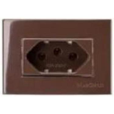 Imagem de Kit Com 10 Tomada Para Moveis Margirius 2P+T Marrom 20A 250V