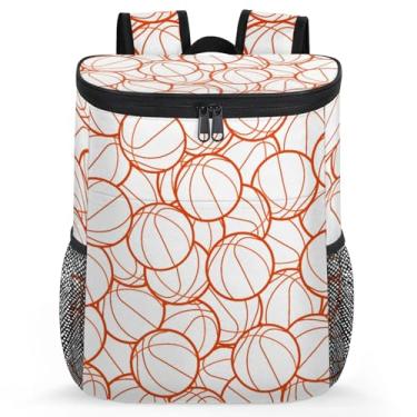 Imagem de Mochila térmica de basquete, à prova de vazamento, leve, para gelo, impermeável, para acampamento, caminhada, piquenique, para homens e mulheres