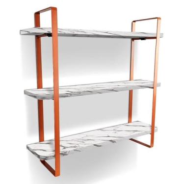 Imagem de Nicho Prateleira Parede Tripla Hone Industrial Cor Cobre/Vulcano