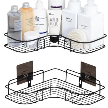 Imagem de Prateleira Organizadora para Banheiro, Suporte Autoadesivo sem Furos, Kits, Shampoo Sabonete Organizador Box banheiro (1, kit 2 Canto)