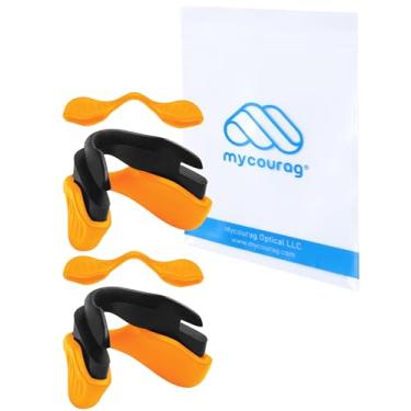 Imagem de MYCOURAG 2 pares de almofadas de nariz de substituição para óculos de sol Oakley EV Zero Path/Pitch/Range/Stride - Laranja