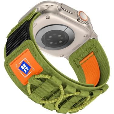 Imagem de Anlinser Pulseiras compatíveis com Apple Watch Ultra 2/Apple Watch Ultra de 49 mm, 45 mm, 44 mm e 42 mm para homens e mulheres, pulseira esportiva de nylon resistente projetada para Apple Watch séries