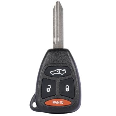 Imagem de TOP-VIGOR Controle remoto de entrada sem chave de substituição compatível com Chrysler 300 com carregador Dodge Avenger com Jeep 2005 2006 2007 2008 2009 2010 2011 2012, 315MHz 4 botões para KOBDT04A