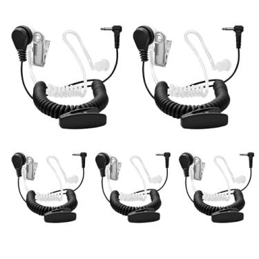 Imagem de Pacote com 5 fones de ouvido de 3,5 mm apenas para Motorola APX4000 APX6000 APX7000, fone de ouvido de tubo acústico de 1 pino para Kenwood TK-2140 TK-2180 para fone de ouvido de vigilância policial
