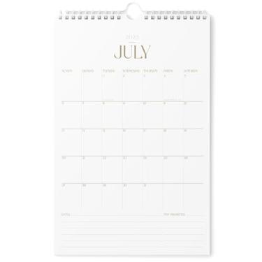Imagem de Karto Calendário de parede 2025-2026 - vertical 28 x 43 cm de julho de 2025 a dezembro de 2026 - Aumente sua produtividade e planejamento fácil com o calendário mensal estético - dourado