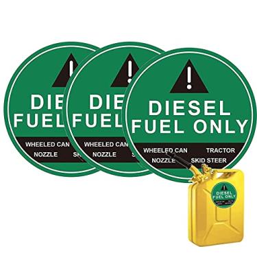 Imagem de Adesivo somente diesel/somente combustível misto/somente gasolina, adesivo adesivo de 10 cm, adesivos de combustível para caminhões, tratores, máquinas e equipamentos, pacote com 6 adesivos