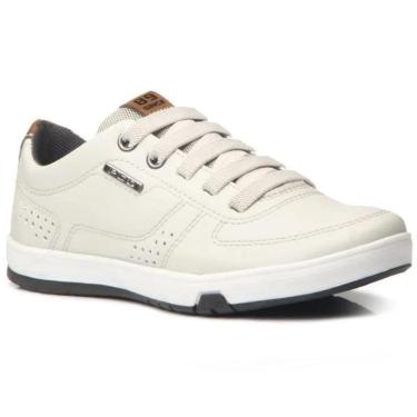 Imagem de Tênis Infantil Couro Pegada Microfibra Menino - Off White