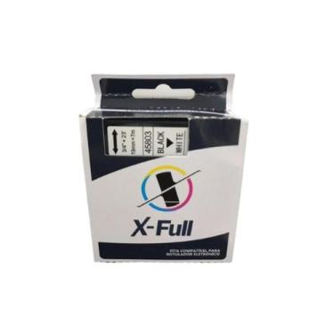 Imagem de Fita Compatível Dymo D1 45803 Branca Letra Preta 19Mm - X-Full