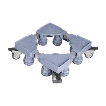 Imagem de YWJLQH Carrinho de eletrodomésticos, carrinho de móveis com 4 rodas com trava, móvel, mini suporte para geladeira, lavadora, secadora, ar condicionado, Cinza