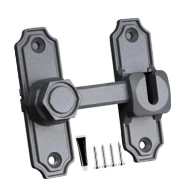 Imagem de XLWLLNJ Fechadura de porta de celeiro 90/180 graus, trava de portão para armários de jardim, Cinza