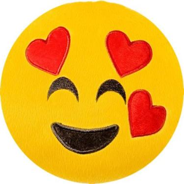 Imagem de Almofada Emoji Pelúcia 28cm apaixonado - varios corações - Vitor Borda