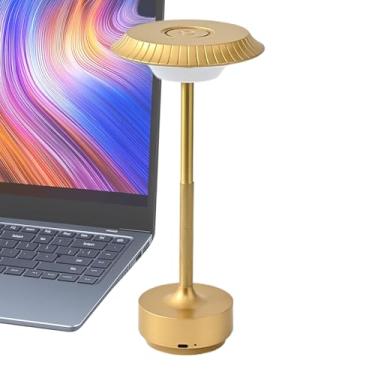 Imagem de Abajur Com Controle Por Toque | Luminária De Mesa Vintage Recarregável | Luz Noturna Retrô UFO com 3 Modos Ajustáveis para Prateleira Quarto Hospital Casa Quarto Sala de Estar Leitura