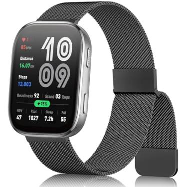 Imagem de Meliya Pulseira de metal para Amazfit Helio/Bip 6/Bip 5/GTR 4/GTR 3 Pro/3/2/2e/47 mm/Balance Watch Pulseira feminina e masculina, pulseira de metal de aço inoxidável de 22 mm para Garmin Venu 3/2