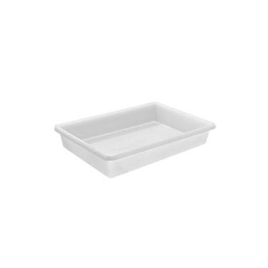 Imagem de Bandeja Multiuso Organizador Cozinha Plastico Branco 2,7L - PLASUTIL