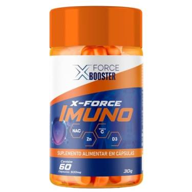 Imagem de X Force Imuno - NAC 600mg, Zinco Quelato, Vitamina C 300mg, D3 2000UI - 60 cápsulas