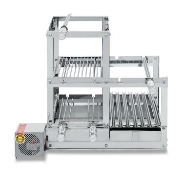 Imagem de Churrasqueira Especial Inox Multifunções 60cm - 3 Andares - Espetos Rotativos + Grelha Parrilha + Grelha Uruguaia