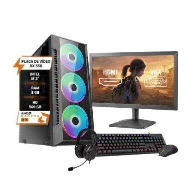 Imagem de Pc Gamer Completo Core I5 3 Rx 550 Memória 8Gb Hd500Gb Ssd - Wjinfo