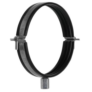 Imagem de TURvent Gancho de tubo de 12,7 cm - Suporte de montagem de aço galvanizado - Braçadeira de duto com junta de borracha e rosca M8/M10 - Suportes de suporte de metal para sistema HVAC de dutos