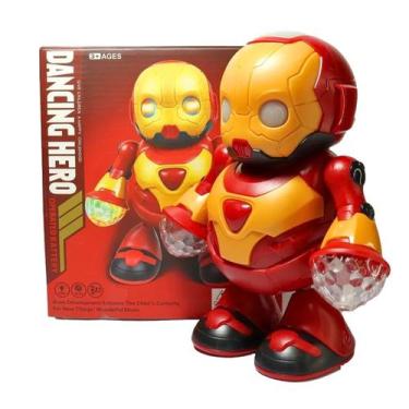 Imagem de Brinquedo Mini Robô Dançarino Herói Luzes Som Música Dança Robozinho I