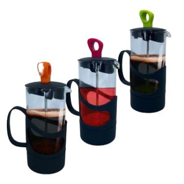 Imagem de Conjunto de 3 Prensas Francesas com Suporte, Preparador de Café, Vidro e Base Preta
