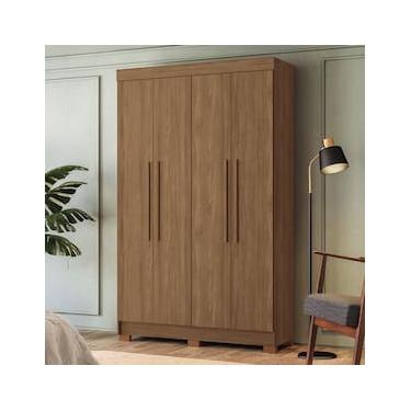 Imagem de Guarda-Roupa Solteiro Santos Andirá Sarandi com 4 Portas, 2 Gavetas e 4 Prateleiras - 130cm de largura