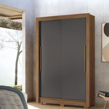 Imagem de Guarda-Roupa Solteiro Santos Andirá Lapa com 2 Portas, 2 Gavetas e 3 Prateleiras – 140cm de largura