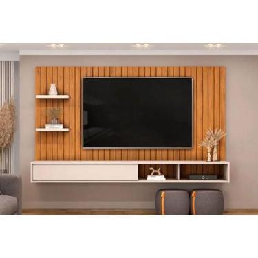Imagem de Home p/ TV até 60 Pol Friz 179x108cm Freijo/Off White - DJ Móveis