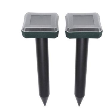 Imagem de Repelente Solar Ultrassonico Pestes Cobras  2 unidades Ratos Roedores Jardim Externo