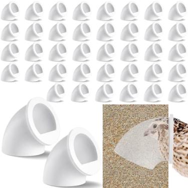 Imagem de Teenyyou Pacote com 40 alimentadores de codornas e pintinhos "faça você mesmo" porta de poupança de ração sem desperdício alimentador de frango suprimentos de codorna para coturnix recipiente de balde