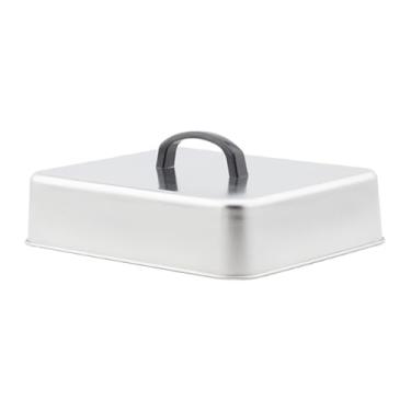 Imagem de Bothyi Tampa para grelhar alimentos a vapor, cúpula retangular para grelhar, capa para hambúrguer, grelha plana comercial para churrasco, hambúrgueres, 22.4x18.4x6.6 Cm