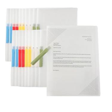 Imagem de INDKOPVA Capas de plástico para relatório com clipe giratório, 20 peças, pastas de arquivo, letra A4, tamanho da folha, capas transparentes para apresentação de documentos, currículo, escritório,