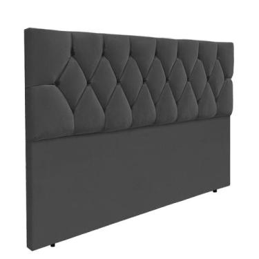 Imagem de Cabeceira De Cama Estofada Capitonê Luna Essencial Suede RBL, Queen Tr