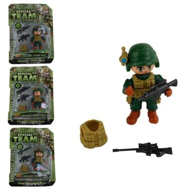 Imagem de Boneco Militar com Acessórios Sandstorm - Tudo em Caixa