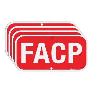 Imagem de T&R Placa FACP para painel de controle de alarme de incêndio – Pacote com 4 – 30 x 15 cm, livre de ferrugem, refletiva de alumínio 040 – Proteção UV, impermeável, à prova de intempéries e resistente a