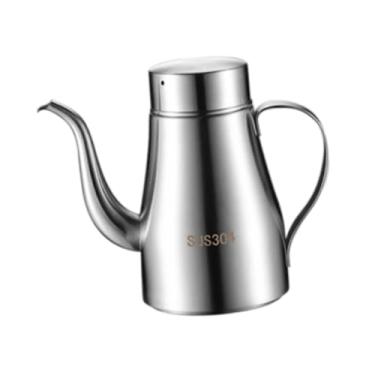 Imagem de Ｂｅｓｇａ Pote de óleo de cozinha, dispensador de óleo com tampa, lata de armazenamento de aço inoxidável, utensílios de cozinha para uso doméstico, 1000ml