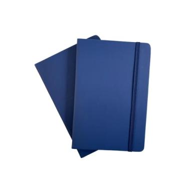 Imagem de Caderneta de Anotações Tipo Moleskine SEM Pauta 21x14cm Azul (2 Unidades)