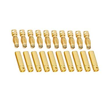 Imagem de skrnrhrery Banana Bullet Connector Male Female Plug, Compatible with RC Car Boat Drone Battery ESC Motor Battery Equipment Motor Parts (4.0mm) 10 Pairs