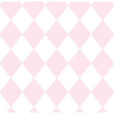 Imagem de Papel De Parede Treboli Losangos Rosas 5862 - Rolo 10m X 0,53m